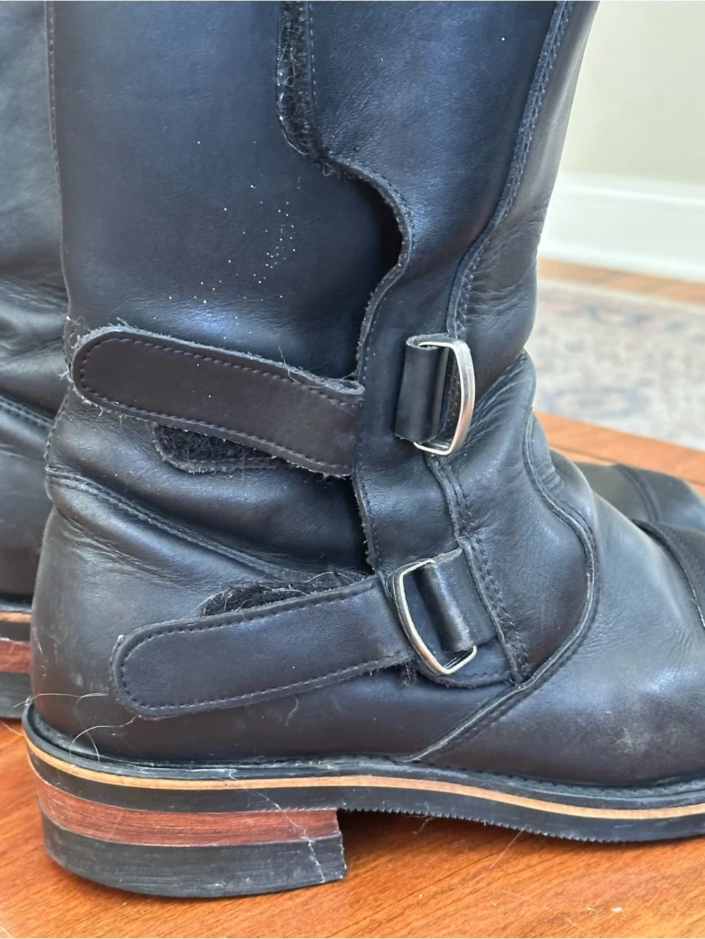 Chippewa 27862 Rally Engineer Boots Men’s 9.5D Made in USA Black Leather